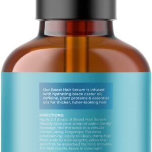 Hair Growth and Thickening Set for Women and Men - Biotin Infused Shampoo, Conditioner, and Hair Thickening Serum with Castor and Rosemary Oil