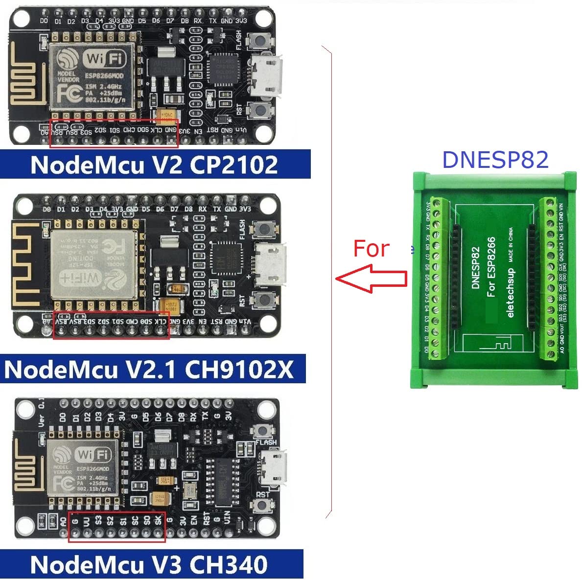 Only Board 2.4G Nodemcu Lua Esp8266 Gpio Expansion Board (4)