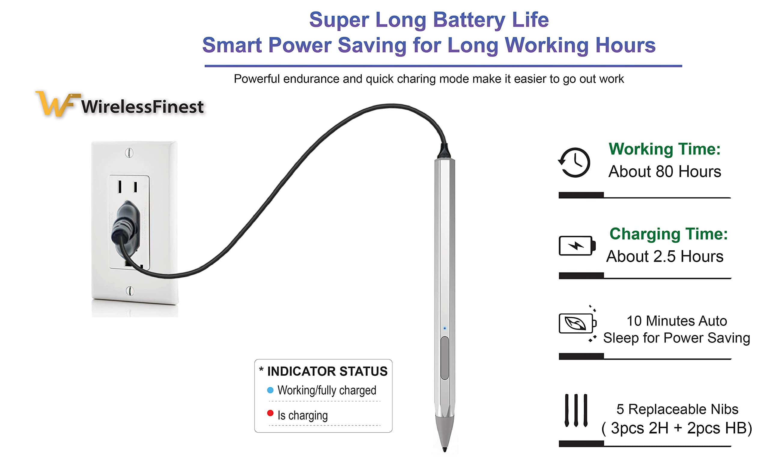 4096 Pressure Stylus Pen for Microsoft Surface Pro 9/8/7/6/5/4/3/X Surface Laptop Book Studio Surface 3/Go3/Go2/Go Pen Protocol, Magnetic Hold, Erase Copy Paste+Tilt&Palm Rejection Function (Silver)