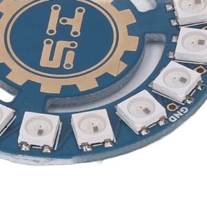 LED Ring Lamp Board, Ring RGB LED 5V 2 Pcs for Lighting Electrical and Engineering