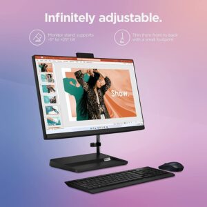 Lenovo Latest IdeaCenter AIO Desktop | 22" FHD WVA Display | Intel 10-Core i3-1220P | UHD Graphics | 32GB DDR4 1TB NVMe SSD | WiFi 6 | HDMI | Webcam | DVD-RW | RJ-45 | Windows 11 Home