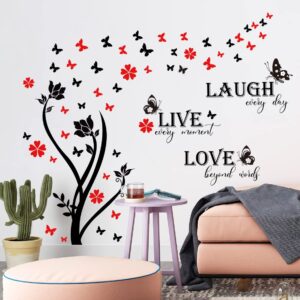 Buiory Laugh Live Love Wall Decals Inspirational Wall Quotes Stickers Vinyl Motivational Affirmation Classroom Wall Art for Bedroom Living Room Decor