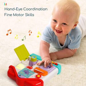 KidsMind Busy Board for Toddlers 1 2 3 4 Year Old Baby Musical Toys Montessori Sensory Toys for Autistic Children Preschool Learning Airplane Travel Activities