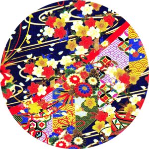 KUDOS.JP Envelope Seals Japanese Pattern Round Stickers - Gift Packing Decorative Label 48 Pcs (Cherry Blossoms)