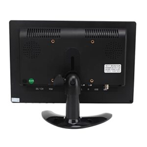 HD Monitor, 10.1 Inch DVR Monitor Screen TFT LED Multiinput Interface for Laptop (US Plug)