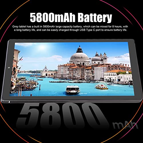 10.1 Inch Tablet, 2.4G 5G WiFi 100-240V Front 5MP Rear 13MP Tablet PC Octa Core Black 6GB 128GB for Play Games for 11.0 (US Plug)