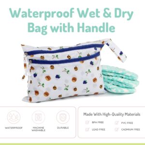 melii Waterproof Wet & Dry Bag with Handle, for Wet Bathing Suits, Diapers and Potty Training and Dishes (Bear)