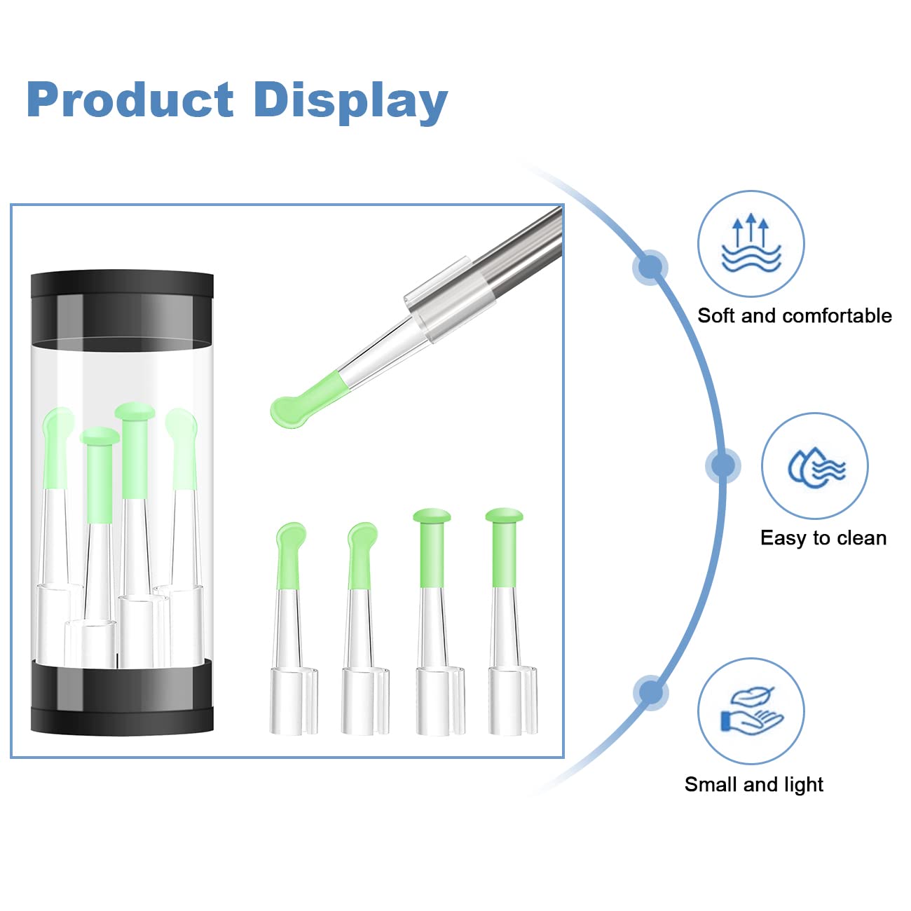 Digital Otoscope with 7.0 Inch Screen, Hiacinto 3.9mm Ear Camera with 6 LED Lights, 32GB Card, 10Pcs Disposable Specula, 12 Ear Spoons, Storage Case