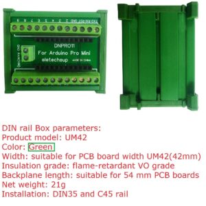 DIN Rail Mount Adapter Module for Arduino Pro Mini Board DIY PLC Industrial Cont (1)