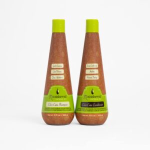 macadamia natural oil color care shampoo and conditioner hydrolyzed quinoa, oil, argan oil for color retention, shine, and strength