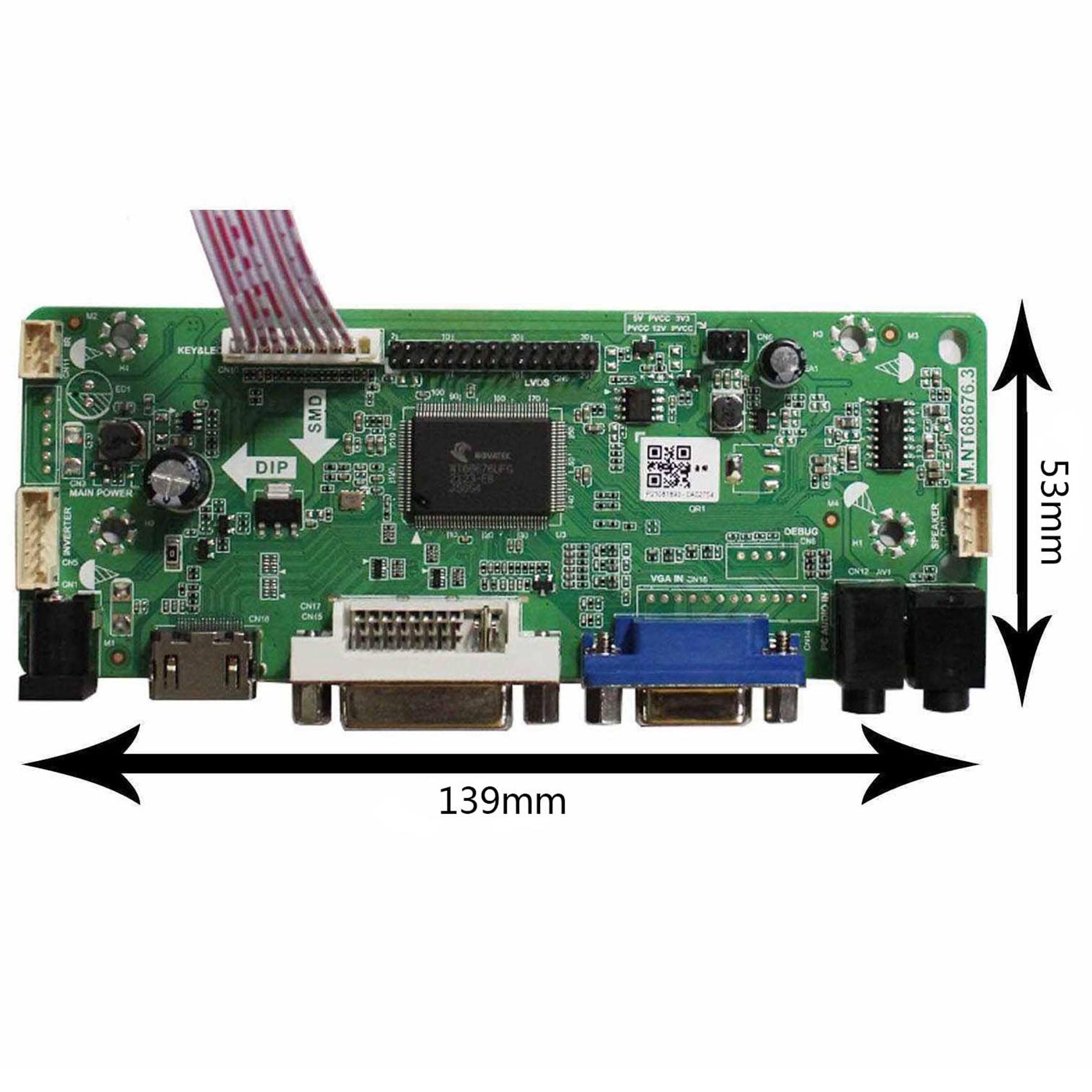 A-MIND HD-MI VGA LCD Controller Board Work for M170ETN01.1 17" 19" 1280x1024 M170EG01 LTM170EU LM190E02 HSD190ME12 TFT-LCD Screen Panel Replacement