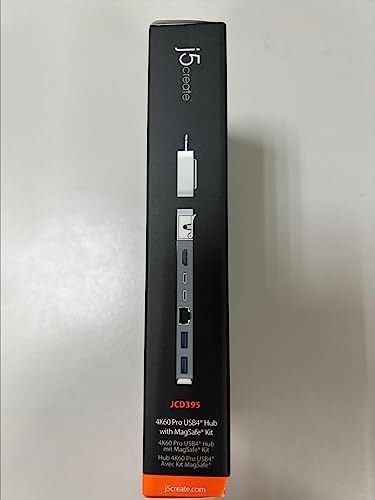 j5create 4K60 Elite Pro USB4 Hub- 4K60 HDMI, USB4 @40Gbps, 2X USB-A 3.2 Gen 2 Ports, USB-C 3.2 Gen 2 Port, Gigabit Ethernet, Designed for MacBook 2021/2022 Pro/Air (JCD395)