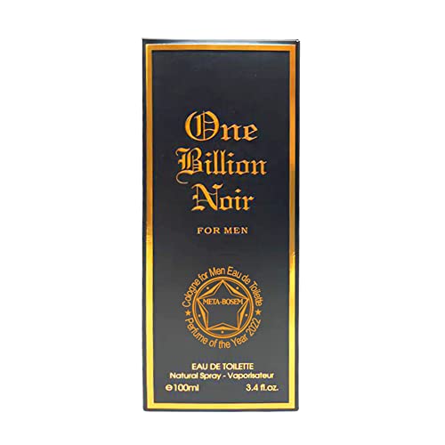 META-BOSEM One Billionaire+One Billion Noir Men's Cologne Collection, Eau de Toilette Natural Spray - Fresh Scent - Holiday Gift Set (Pack of 2) Each 3.4 Fl Oz, Total 6.8 Fl Oz