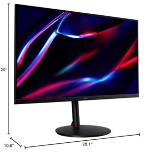 Acer Nitro 31.5" WQHD 2560 x 1440 Gaming Monitor | AMD FreeSync Premium | Agile-Splendor IPS | 165Hz | Up to 0.5ms | ZeroFrame Design | Display Port 1.4 & 2 x HDMI 2.0 Ports | XV320QU Lmbmiiphx,Black