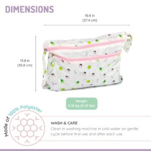 melii Waterproof Wet & Dry Bag with Handle, for Wet Bathing Suits, Diapers and Potty Training and Dishes, 14x11 (Bulldog)