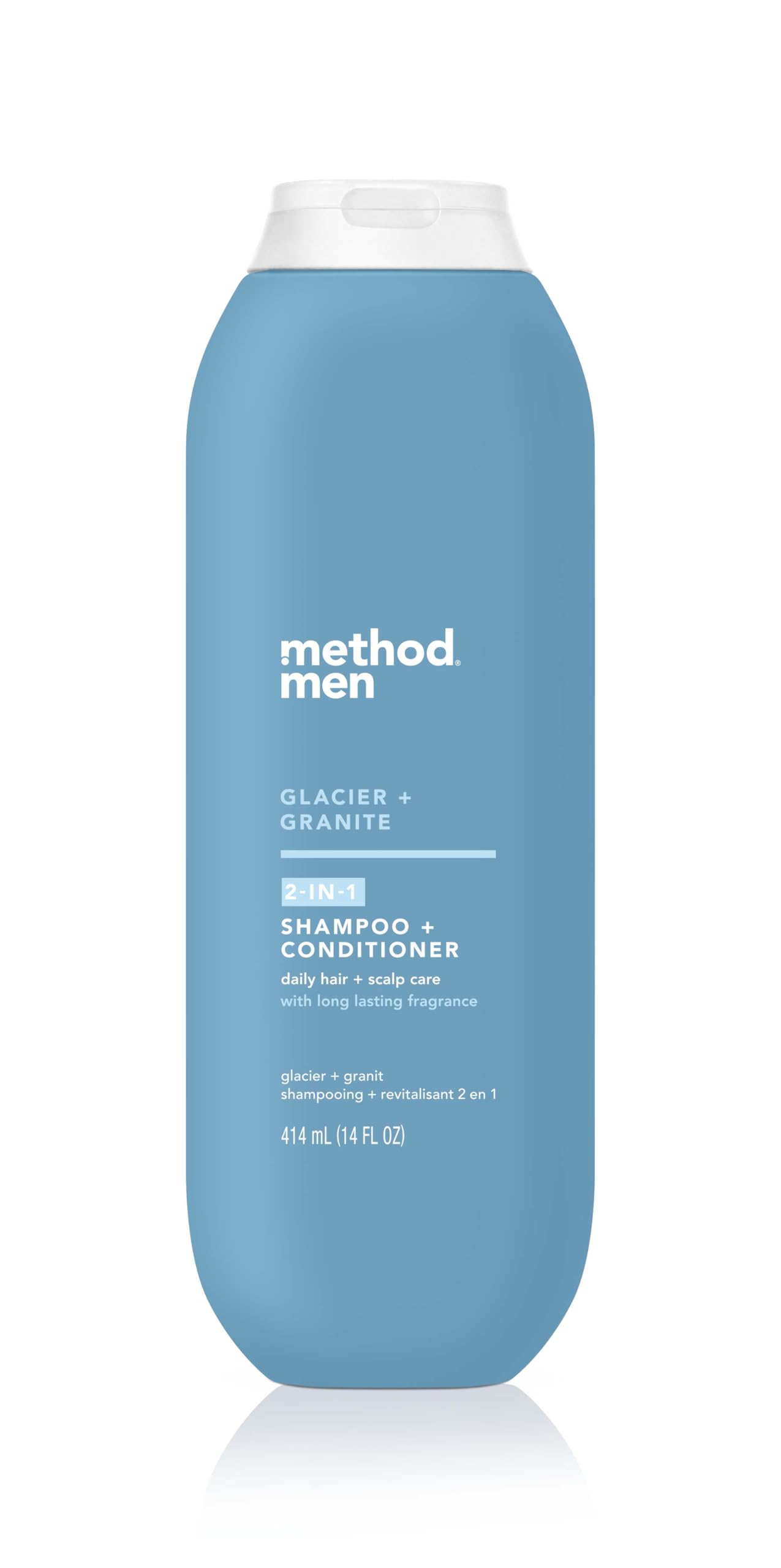 Method Men 2 in 1 Shampoo and Conditioner; Glacier + Granite; 14 oz; 6 pack