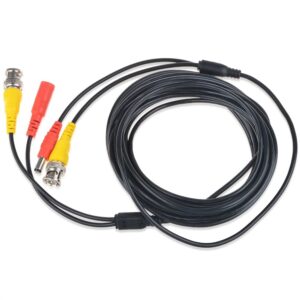 J-ZMQER 25ft Black Video Power BNC Cable Cord Lead Wires Replacement Compatible with Kguard CCTV DVR Security Cameras