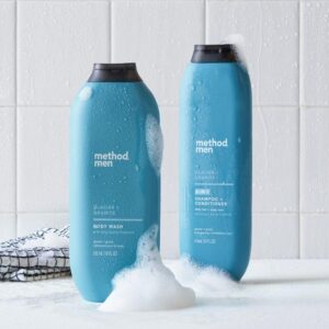 Method Men 2 in 1 Shampoo and Conditioner; Glacier + Granite; 14 oz; 6 pack