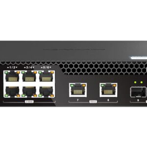 QNAP 10-Port 10GbE Half-Width Rackmount Layer 2 Managed Switch with 2 x 10GbE SFP+, 2 x 10NBASE-T RJ45, and 6 x 2.5GbE RJ45 Ports (QSW-M2106R-2S2T-US)