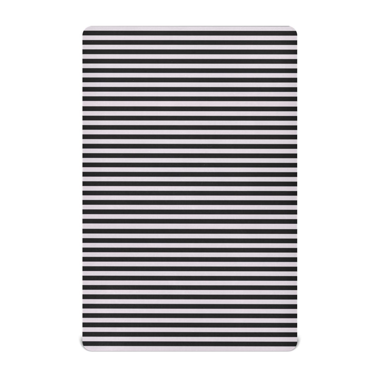 Kigai Black & White Stripe Crib Sheets for Boys Girls, Soft and Breathable Pack n Play Sheets, Portable Mini Stretchy Cribs Sheets, 39x27 Inch