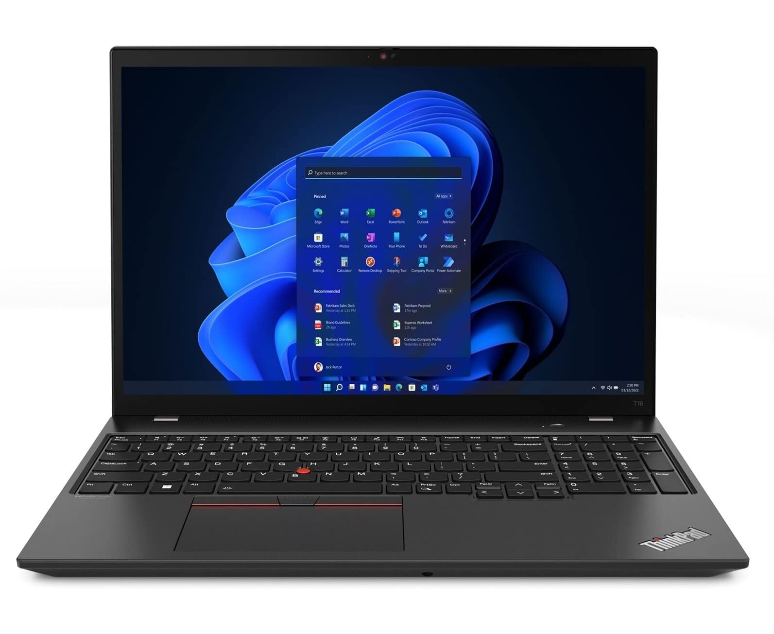 Lenovo ThinkPad T16 Laptop with Ryzen 5 PRO 6650U Processor, 16" WUXGA 300nits Anti-Glare Non-Touch Display, 16GB RAM, 512GB SSD, Wi-Fi 6E, IR FHD Camera, Numeric Keypad, Win11 Pro (Thunder Black)