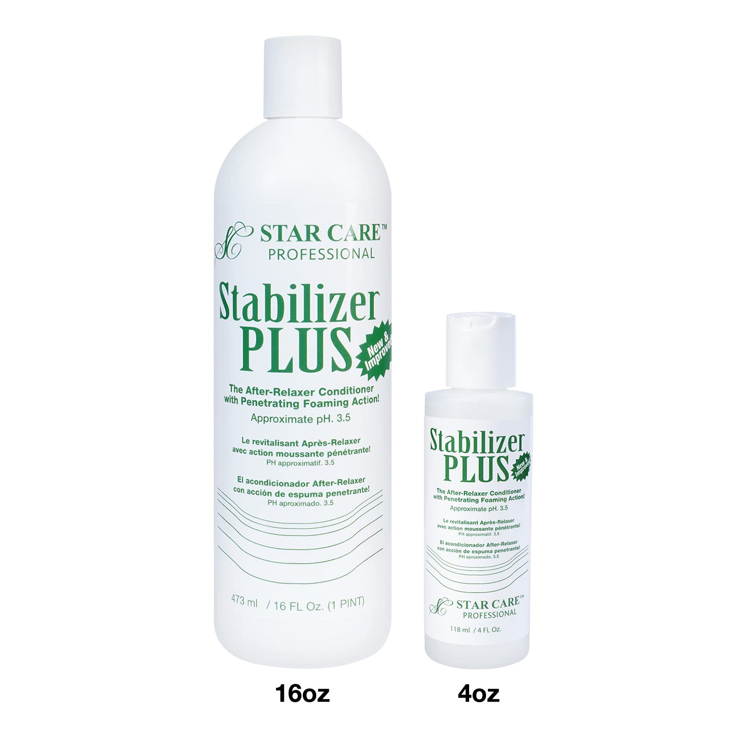 STAR CARE Stabilizer Plus The After-Relaxer Conditioner With Penetrating Foaming Action Approximate pH. 3.5 (4oz)