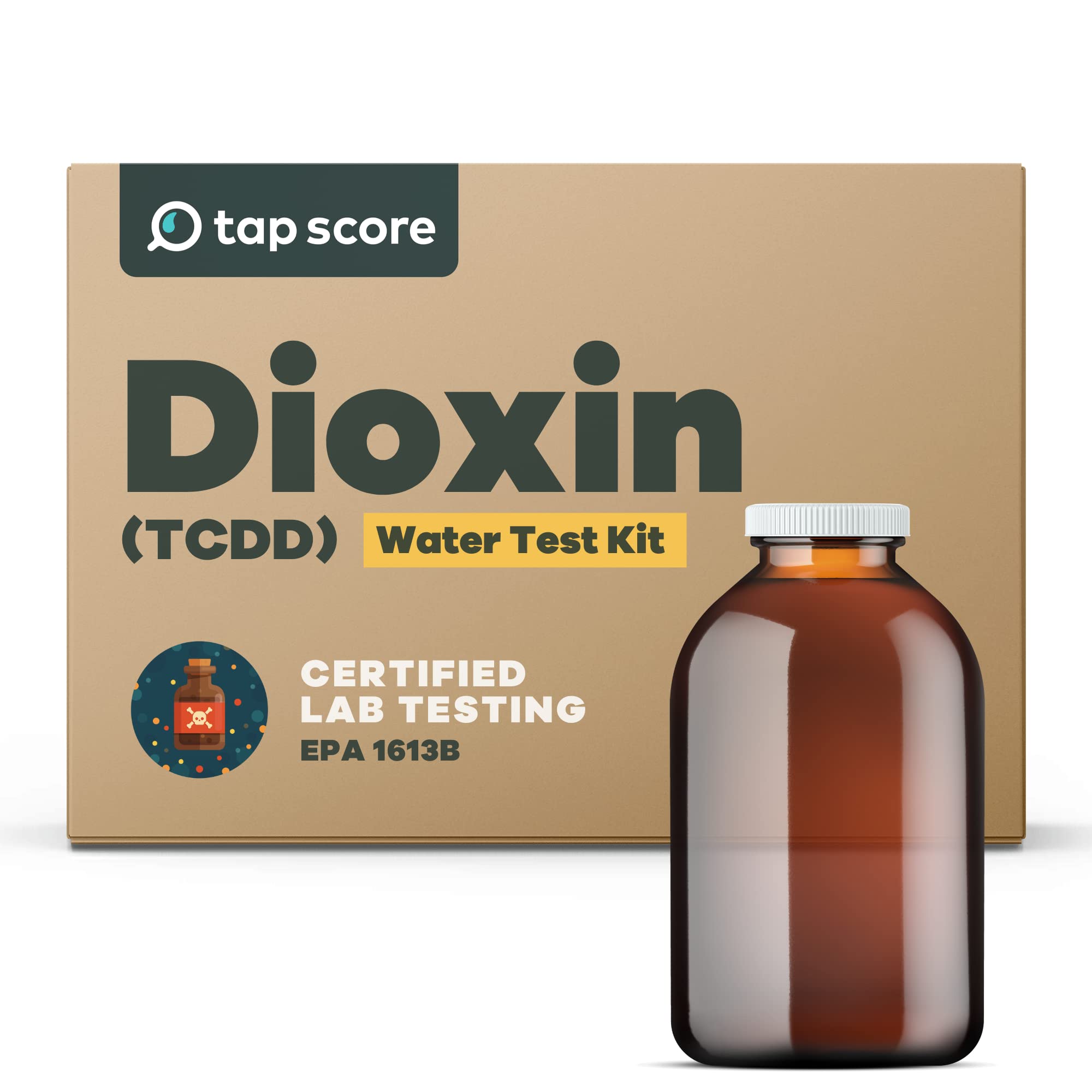 Tap Score Dioxin (TCDD) in Water Test Kit | Well or City | Full Report | EPA Certified Drinking Water Labs | #1 Best Home Water Test 2021-24 NYT Wirecutter | 100% Unbiased