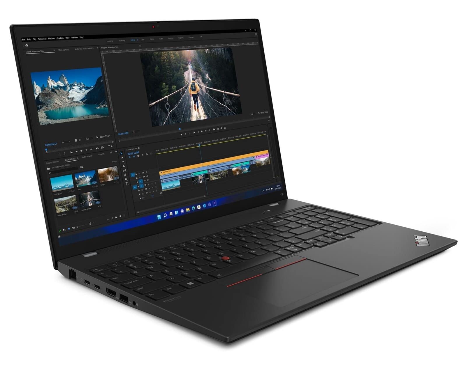 Lenovo ThinkPad T16 Laptop with Ryzen 5 PRO 6650U Processor, 16" WUXGA 300nits Anti-Glare Non-Touch Display, 16GB RAM, 512GB SSD, Wi-Fi 6E, IR FHD Camera, Numeric Keypad, Win11 Pro (Thunder Black)