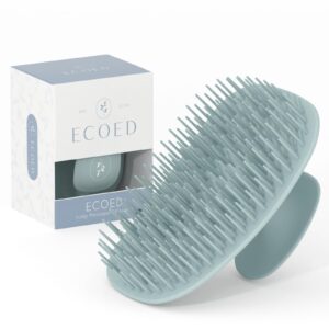 ecoed scalp massager shampoo brush,scalp scrubber for dandruff removal, scalp care hair brush wet & dry detangler for men and women.