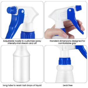 Yinder 18 Pcs 16 Oz Plastic Spray Bottle Bulk Empty Refillable Spray Bottles for Cleaning Solution Leak Proof Water Sprayer Bottle with Adjustable Nozzle Mist/Stream Mode (Red, Blue, Green)