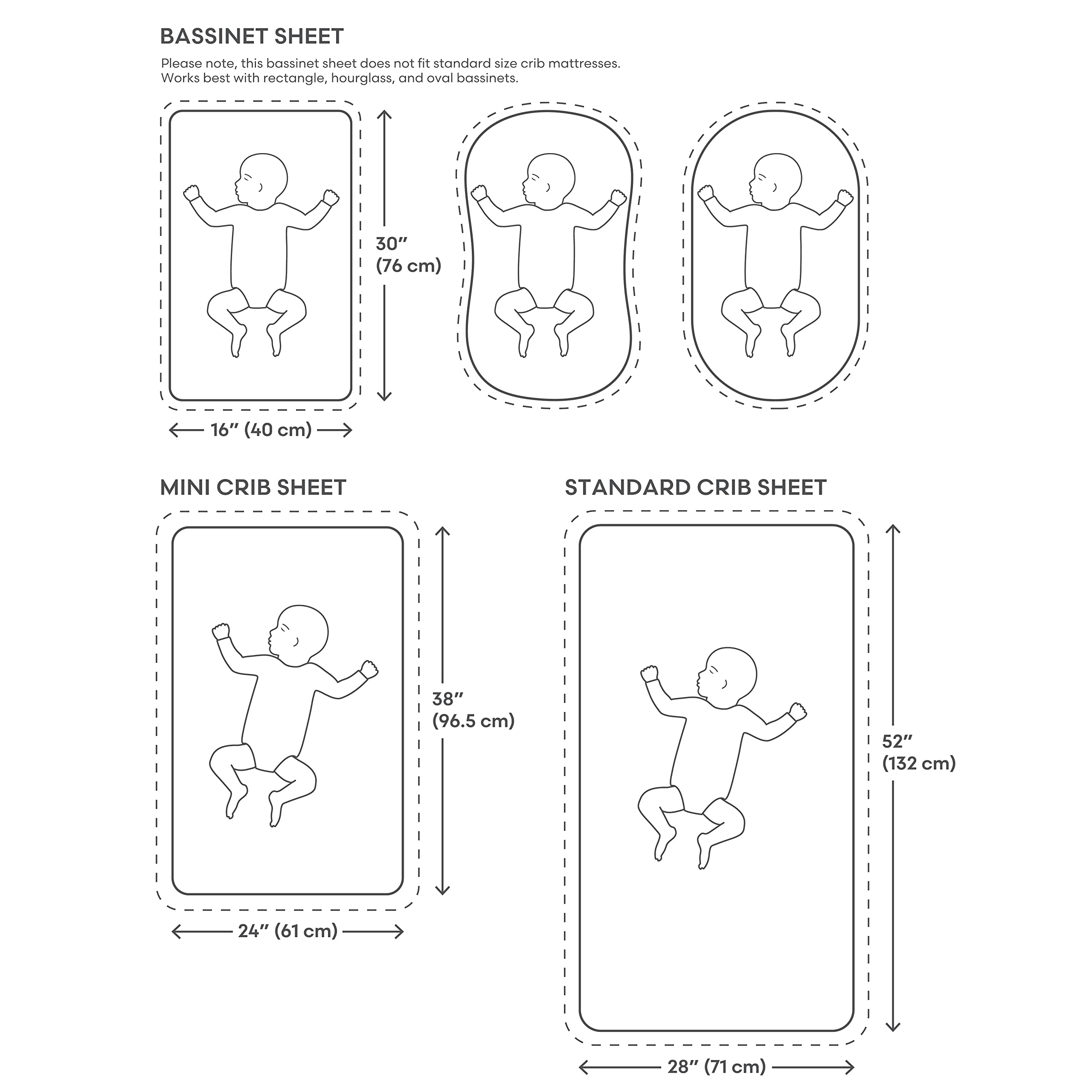 mushie Extra Soft Bassinet Muslin Crib Sheet | 30" x 16" (Fog)