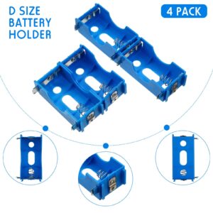 LEIFIDE 16 Pieces D Cell Battery Holder Series or Parallel Storage D Size Battery Case Physical Science Plastic D Battery Holder Box Container, Blue