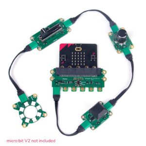 KittenBot Jacdac Starter Kit A with Jacdaptor for Micro:bit V2, Connect and Code Electronics Instantly, for Microsoft Makecode Arcade(Without Micro:bit)