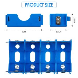 LEIFIDE 16 Pieces D Cell Battery Holder Series or Parallel Storage D Size Battery Case Physical Science Plastic D Battery Holder Box Container, Blue