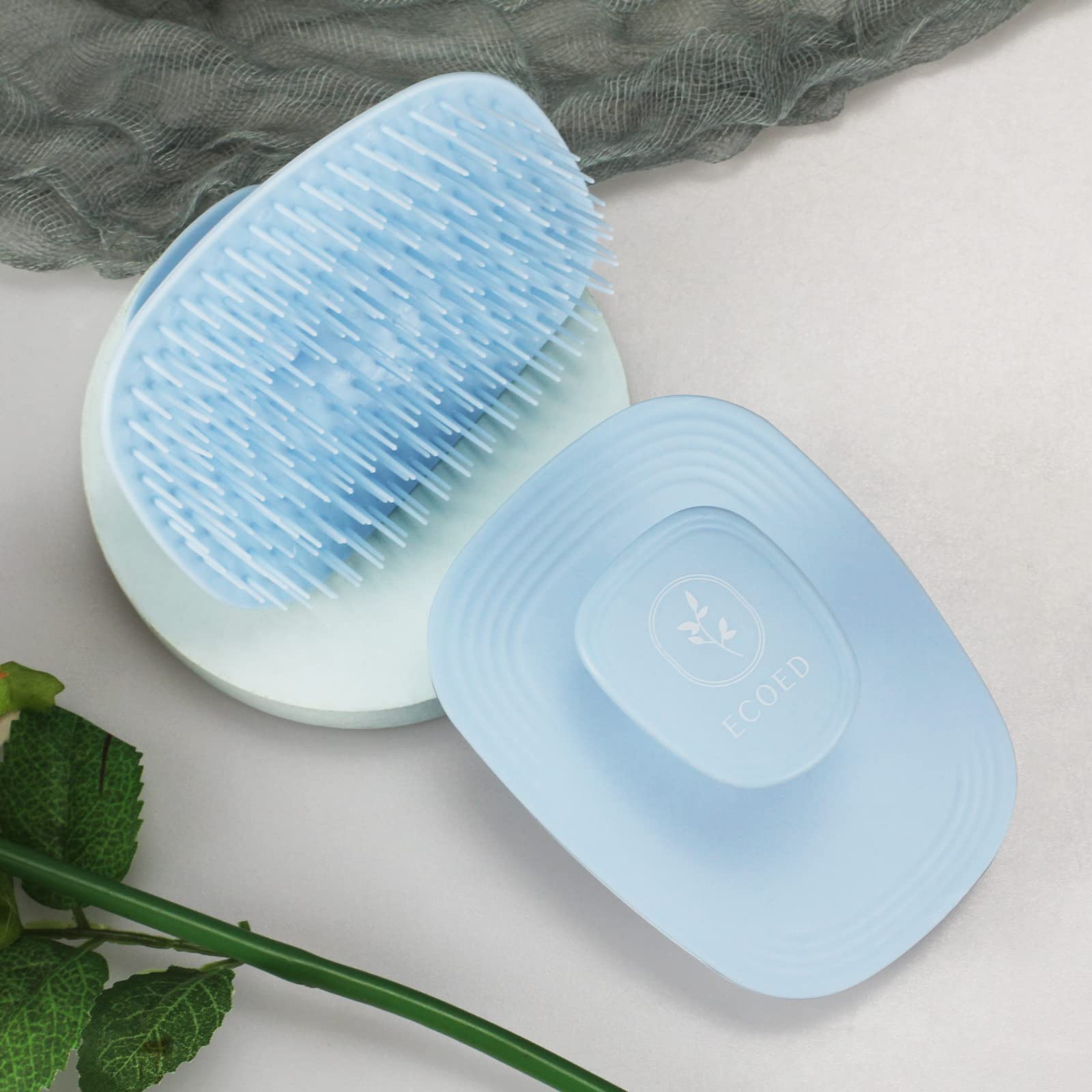 ecoed Scalp Massager Shampoo Brush,Scalp Scrubber for Dandruff Removal, Scalp Care Hair Brush Wet & Dry detangler for Men and Women.