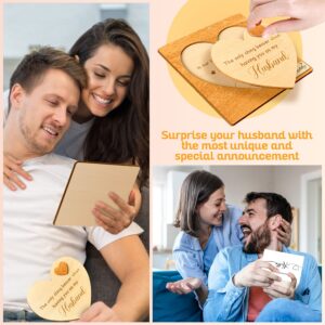 STOFINITY Surprise Pregnancy Announcement for Dad - Pregnancy Reveal to Husband, Cute Baby Announcements Ideas, Baby Reveal for Husband, Baby Announcement Gifts, Wooden Pregnant Announcement Keepsake