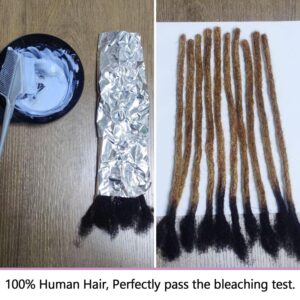 Originea 0.4cm and 0.6cm 0.8cm Width Options 6-18 Inch 100% Human Hair Loc Extension Full Handmade Permanent Locs Can Be Dyed and Bleached for Women Men Kids Dreadlock Extensions Real Human Hair