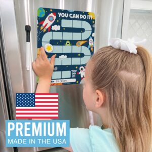 Space Reward Chart for Kids Behavior Chart for Home - Kids Reward Chart Magnetic Responsibility Chart for Kids, Toddler Reward Chart for Toddlers 2-4 Years, Good Behavior Chart for Kids at Home