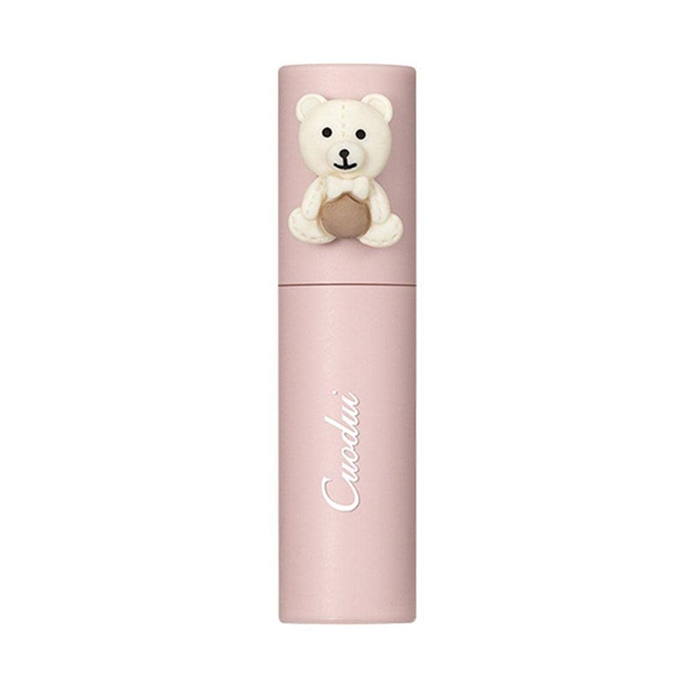 pulunto Mist Matte Velvet Lipstick, Waterproof Long Lasting Lip Gloss, Non Stick Cup Easy Coloring Liquid Lipstick, Cute Bear Beauty Makeup