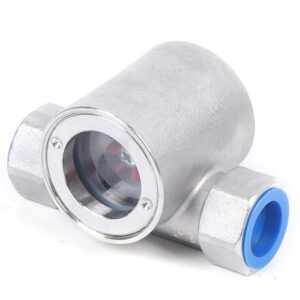 3/4" NPT Stainless Steel 304 Sight Water Flow Indicator with Plastic Impeller for Water Cooling System