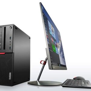 Lenovo Small Desktop Computer (SFF), Dual 24 Inch Monitors, Intel Core i7-6700, 32GB RAM 512GB SSD +2TB HDD, 2GB Graphics Card, HDMI, WiFi, Bluetooth,Wireless Keyboard Mouse (Renewed)