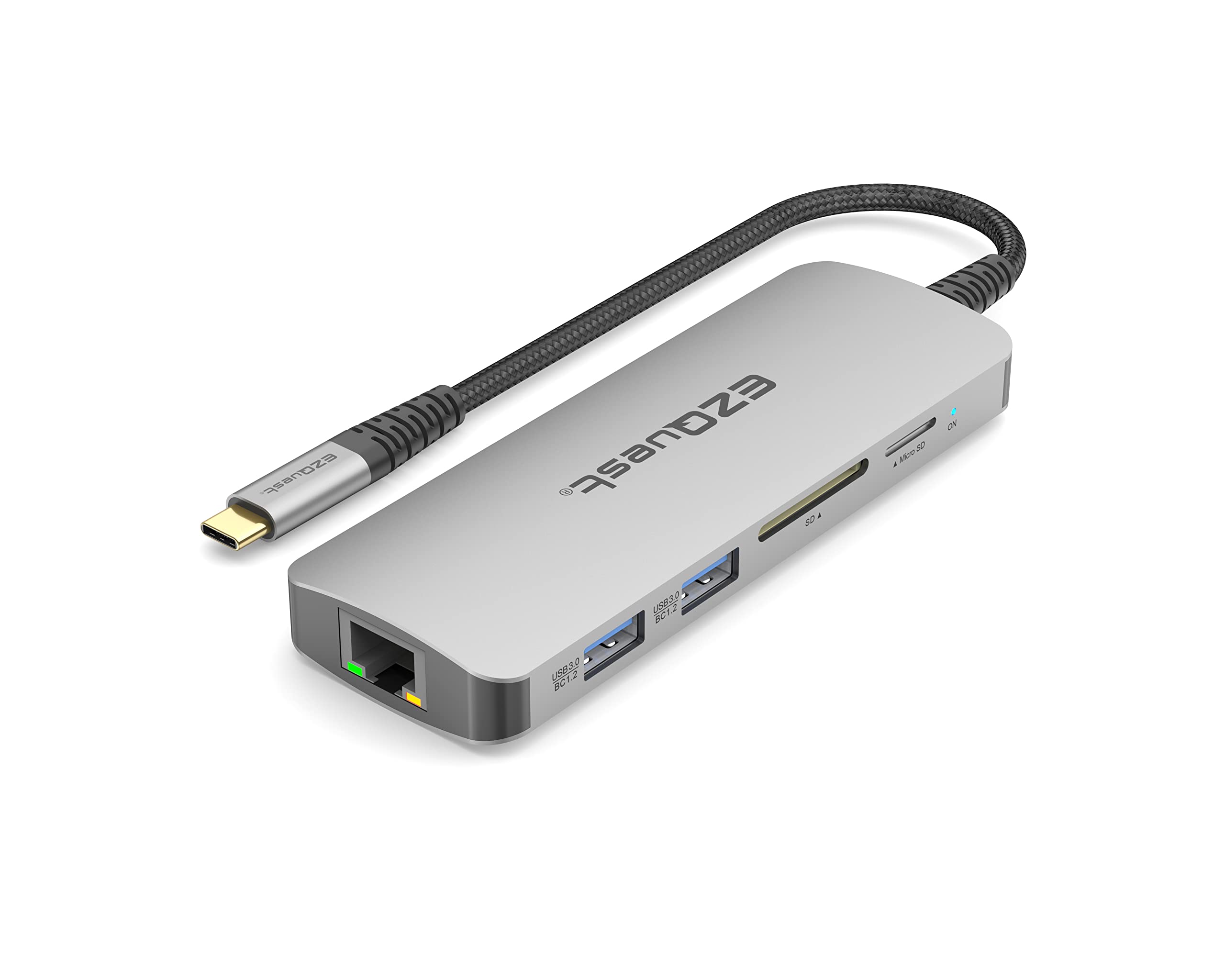 EZQuest USB C Hub Docking Station 10 in 1 with 4K HDMI 60Hz, 1 Gbs Ethernet, 2 USB C Gen 2 10Gbs Ports, 1 USB C PD 3.0 Port, 2 USB A 3.0 Ports, Audio Port, SD/Micro SD, Compatible with USB-C Computers