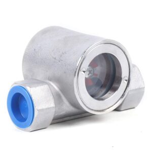 3/4" NPT Stainless Steel 304 Sight Water Flow Indicator with Plastic Impeller for Water Cooling System