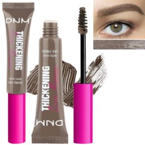 tinted thickening brow mascara,brow fast sculpt,waterproof, transfer-proof, brush to fill in eyebrows and cover gray hairs - cruelty free - light medium brown (2pcs 05 cool ash brown)