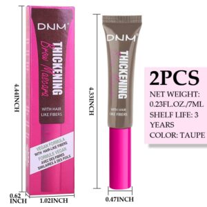 Tinted Thickening Brow Mascara,Brow Fast Sculpt,Waterproof, Transfer-proof, Brush to Fill in Eyebrows and Cover Gray Hairs - Cruelty Free - Light Medium Brown (2pcs 05 Cool Ash Brown)