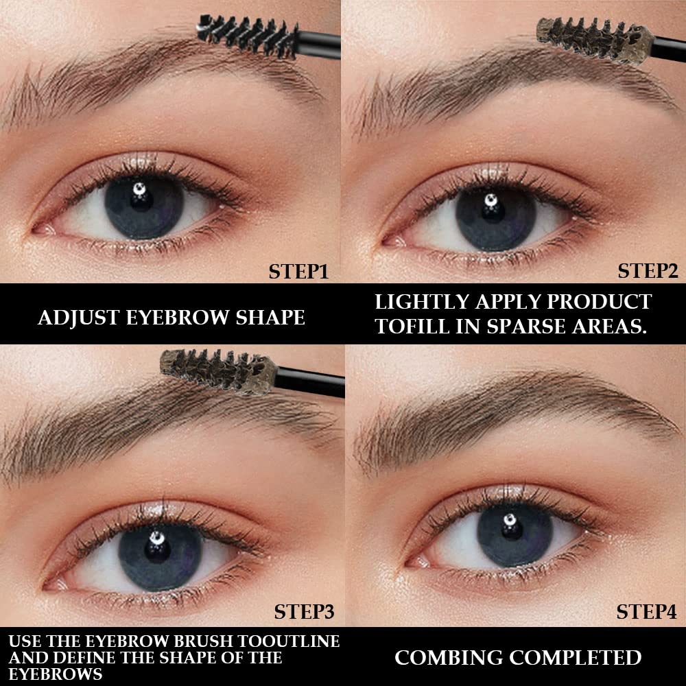 Tinted Thickening Brow Mascara,Brow Fast Sculpt,Waterproof, Transfer-proof, Brush to Fill in Eyebrows and Cover Gray Hairs - Cruelty Free - Light Medium Brown (2pcs 05 Cool Ash Brown)