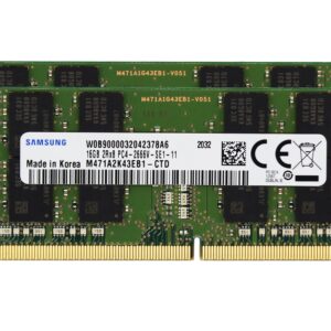 Samsung 32GB (2x16GB) DDR4 2666MHz PC4-21300 SODIMM 2Rx8 CL19 1.2v 260-PIN Memory Module RAM Laptop Notebook Upgrade M471A2K43CB1-CTD Adamanta