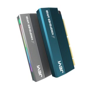 jeyi rgb nvme m.2 ssd to pcie x16/x8/x4 adapter card with aluminum heat sink (with rgb)