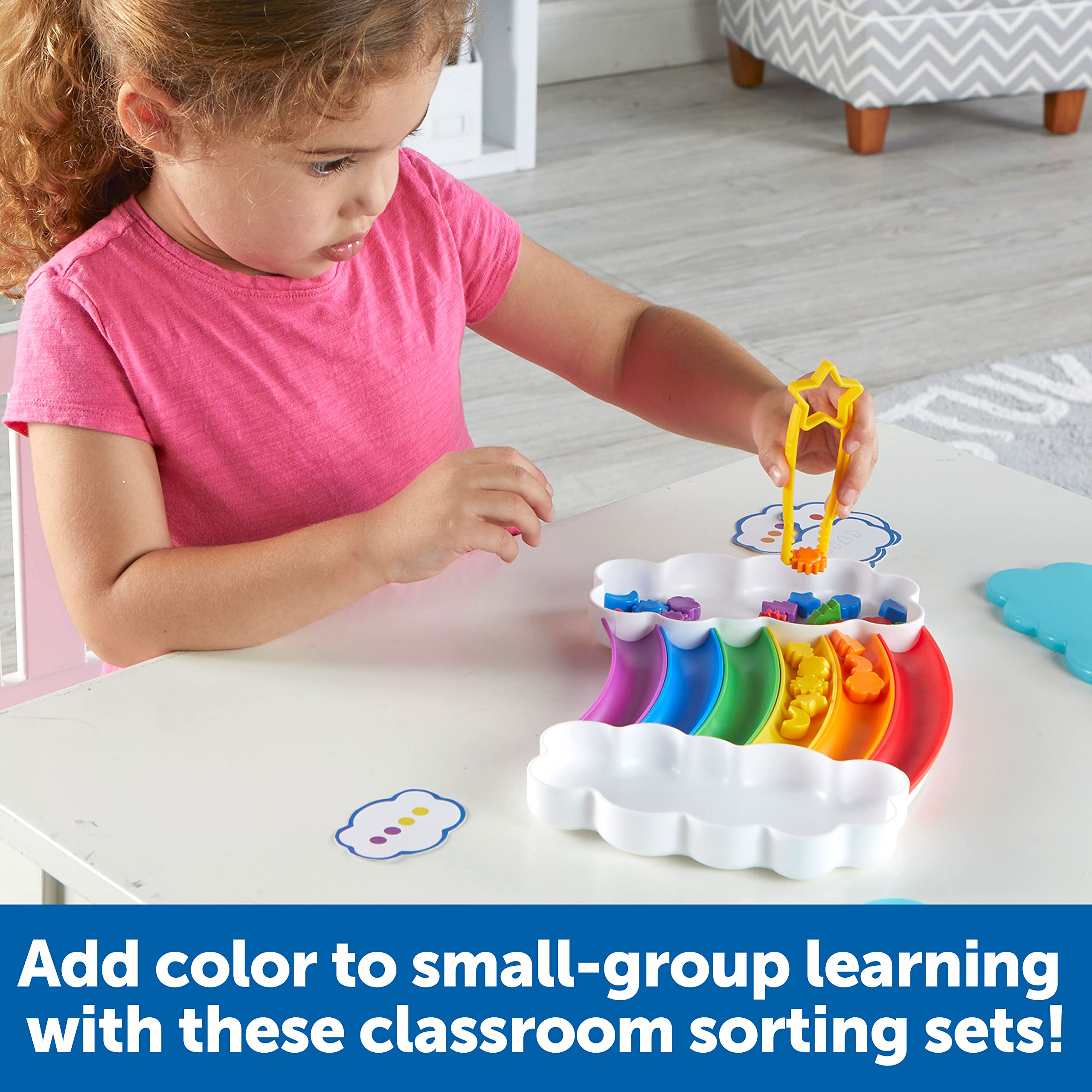 Learning Resources Rainbow Sorting Set Classroom Edition, 144 Pieces, Ages 3+, Fine Motor Skills, Teacher Supplies, School Supplies, Educational Toys