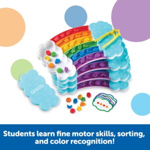 Learning Resources Rainbow Sorting Set Classroom Edition, 144 Pieces, Ages 3+, Fine Motor Skills, Teacher Supplies, School Supplies, Educational Toys